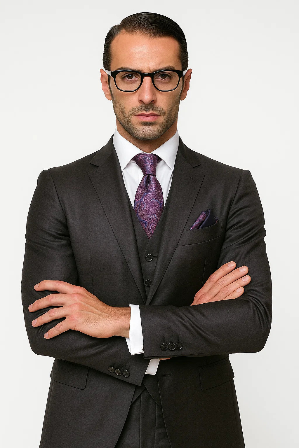 Charcoal 2-Button Regular Fit Suit