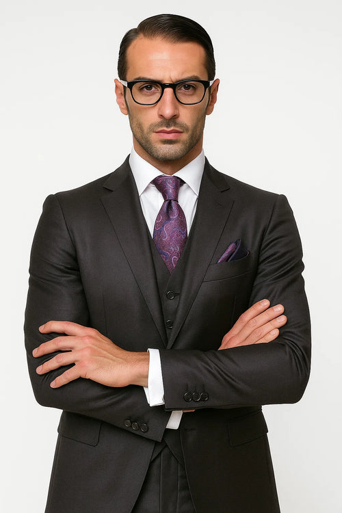 Charcoal 2-Button Regular Fit Suit