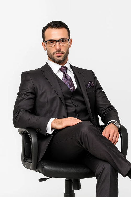 Charcoal 2-Button Regular Fit Suit