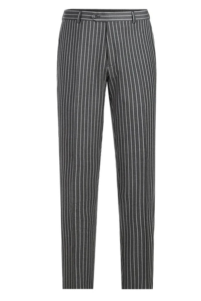 Cheap priced Suit - Mens Classic Fit Double Breasted Charcoal Grey Suit Bold Gangster Pinstripe