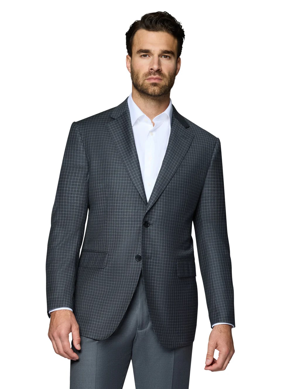 Charcoal Modern Fit Wool Sport Coat - 62 Regular