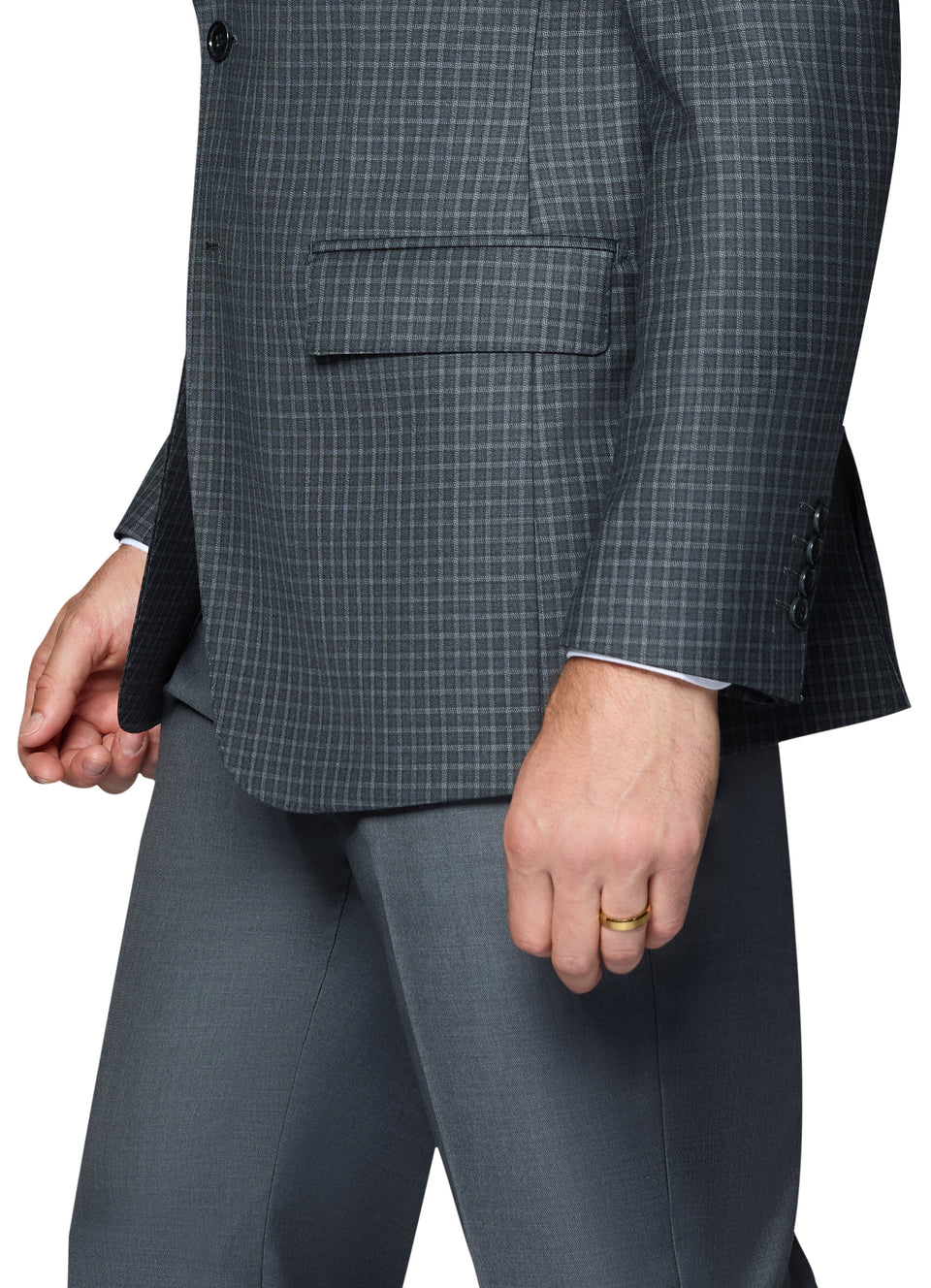 Charcoal Modern Fit Wool Sport Coat - 62 Regular