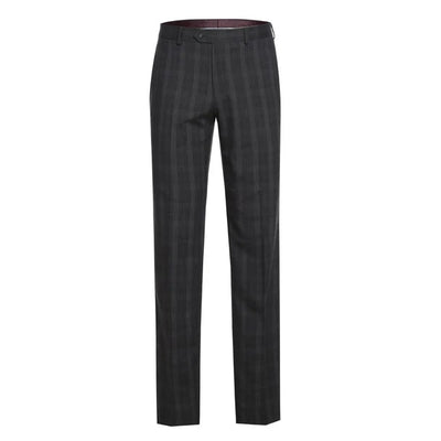 Designer Brand - Stretch Performance Single Breasted Slim Fit Charcoal Plaid
