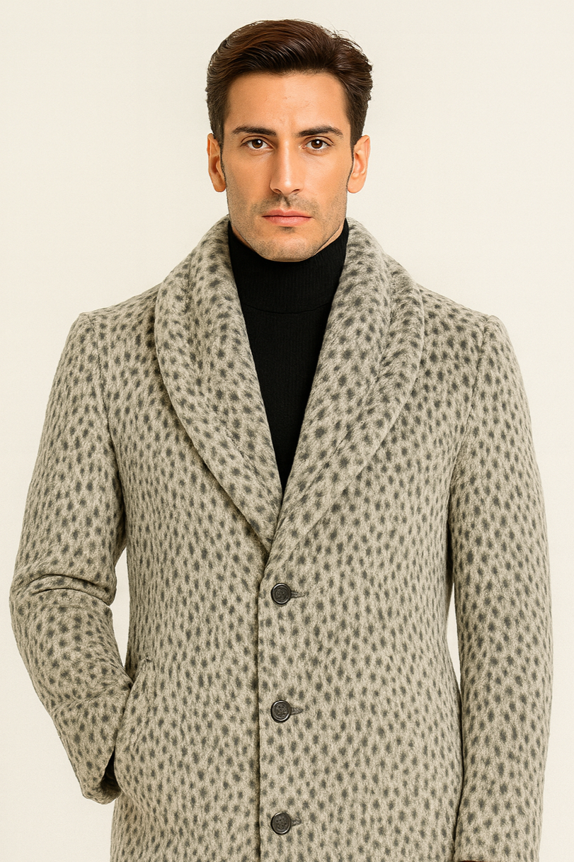 Vintage 1920s Gangster Pimp Coat – Full Length Leopard Faux Fur Style - Coat Size 38