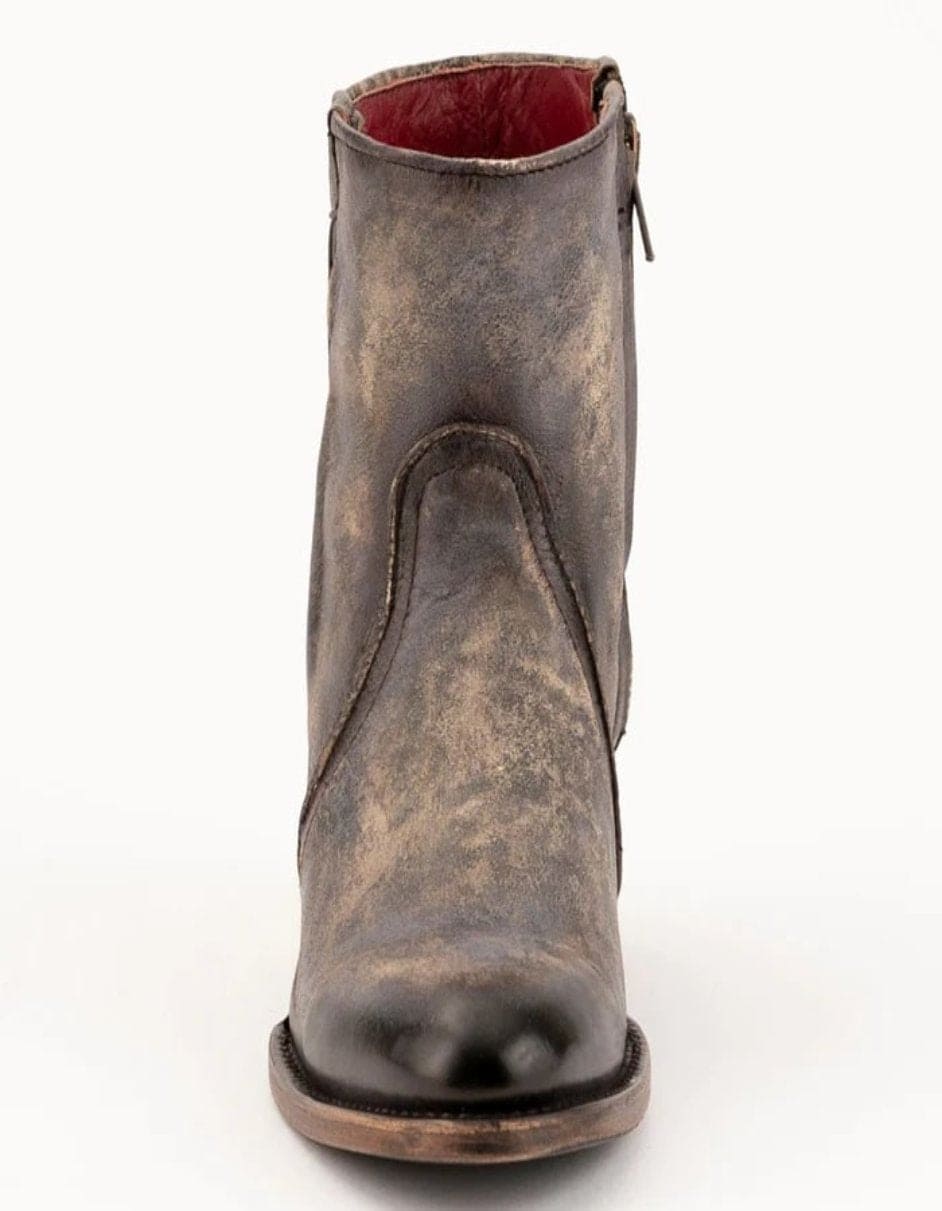 Ferrini Women's Stacey Round Toe Ankle Boots Handcrafted - Chocolate - 6B