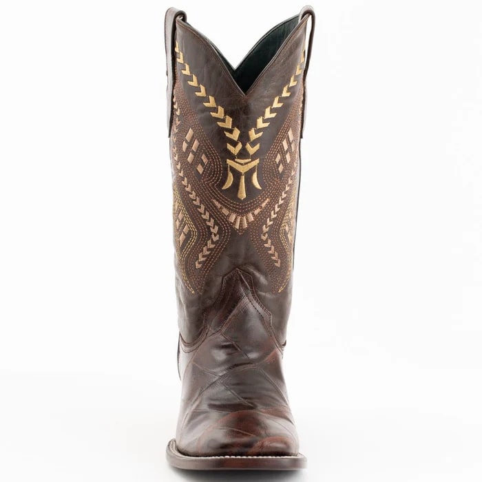 J Toe Cowboy Boots - J Toe Western Boots - Ferinni Boot - Mens Dress Cowboy Boot - Ferrini Jesse Men's Print Alligator Boots Handcrafted Chocolate in Chocolate Color - 8.5D