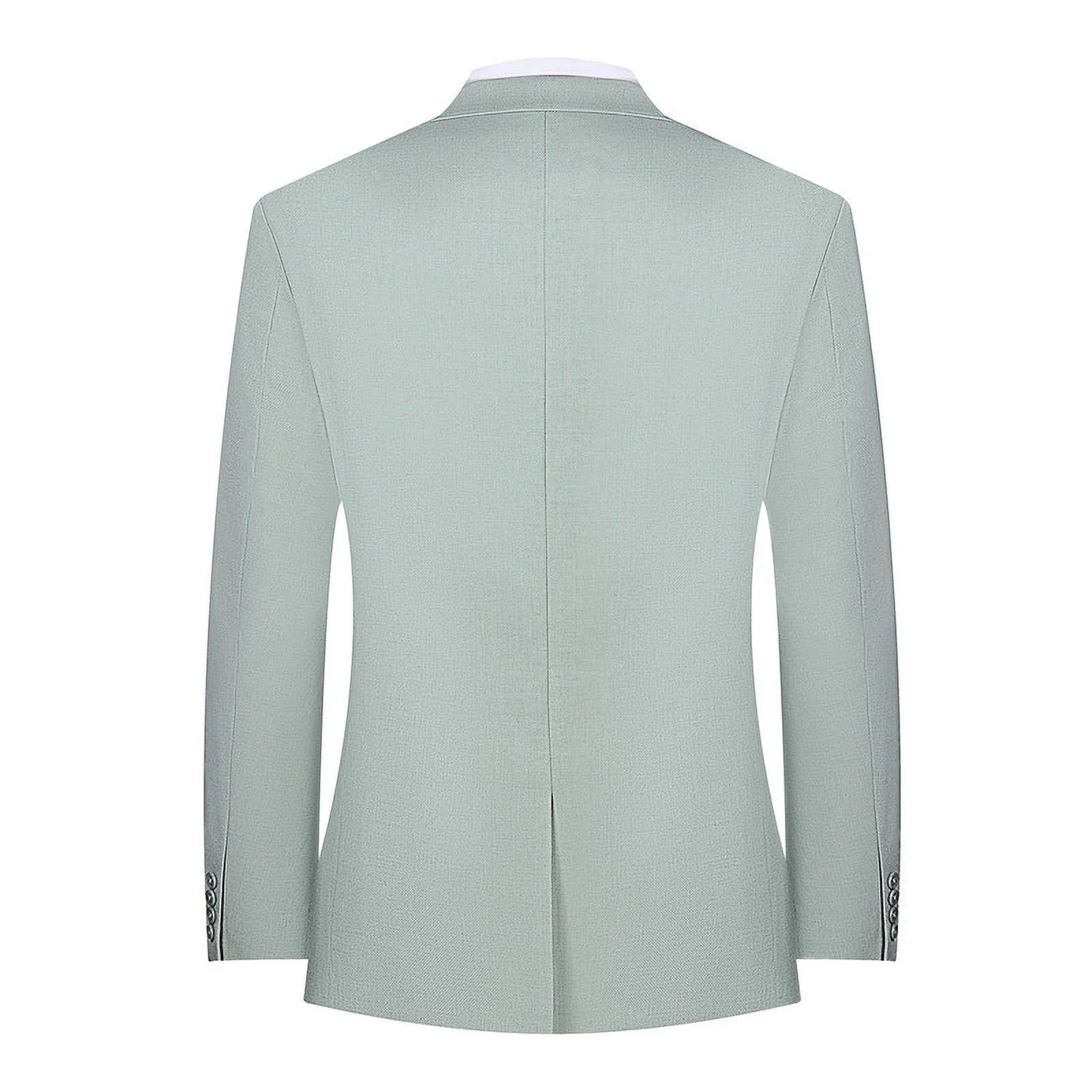 Mens Blazer Classic Fit Sport Coat Two Buttons Lightweight Suit Jacket Iceberg Green - 36 Short