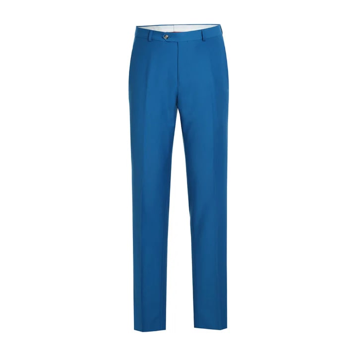 Cheap Suit - Mens Basic Two Button Slim Fit Royal Cobalt Blue Suit - 38 Short Jacket+32 Waist Adjustable 28to34)(Height: 5 4 to5 7 )(Neck 15-16.5)S-M)