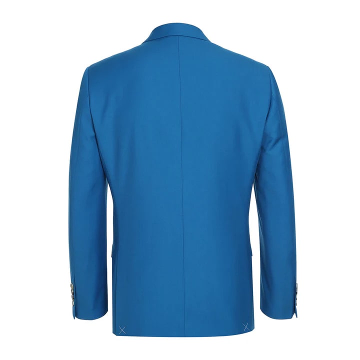 Cheap Suit - Mens Basic Two Button Slim Fit Royal Cobalt Blue Suit - 38 Short Jacket+32 Waist Adjustable 28to34)(Height: 5 4 to5 7 )(Neck 15-16.5)S-M)