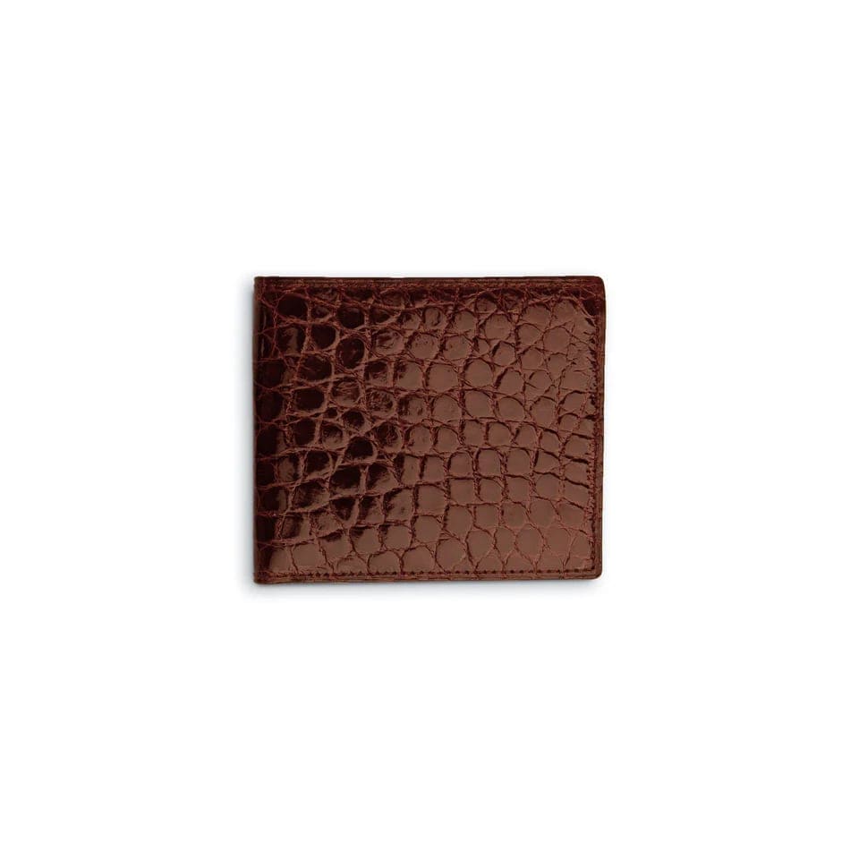 Ferrini Alligator Billfold Wallet Cognac - One Size