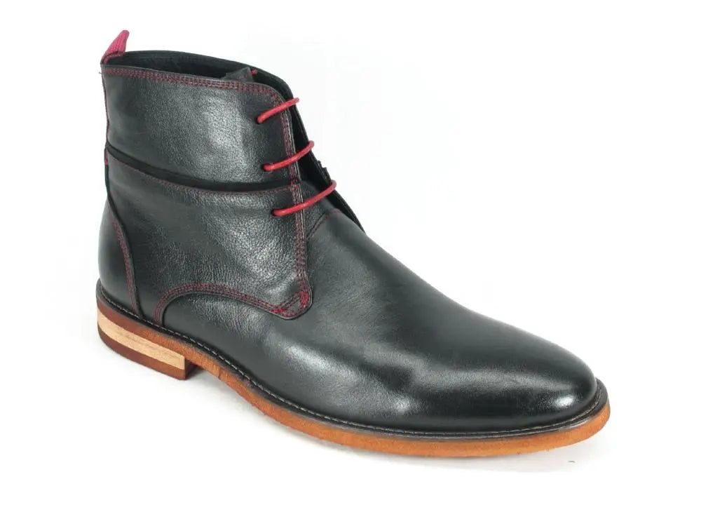 Contrast Stitching Leather Boot - 10.5