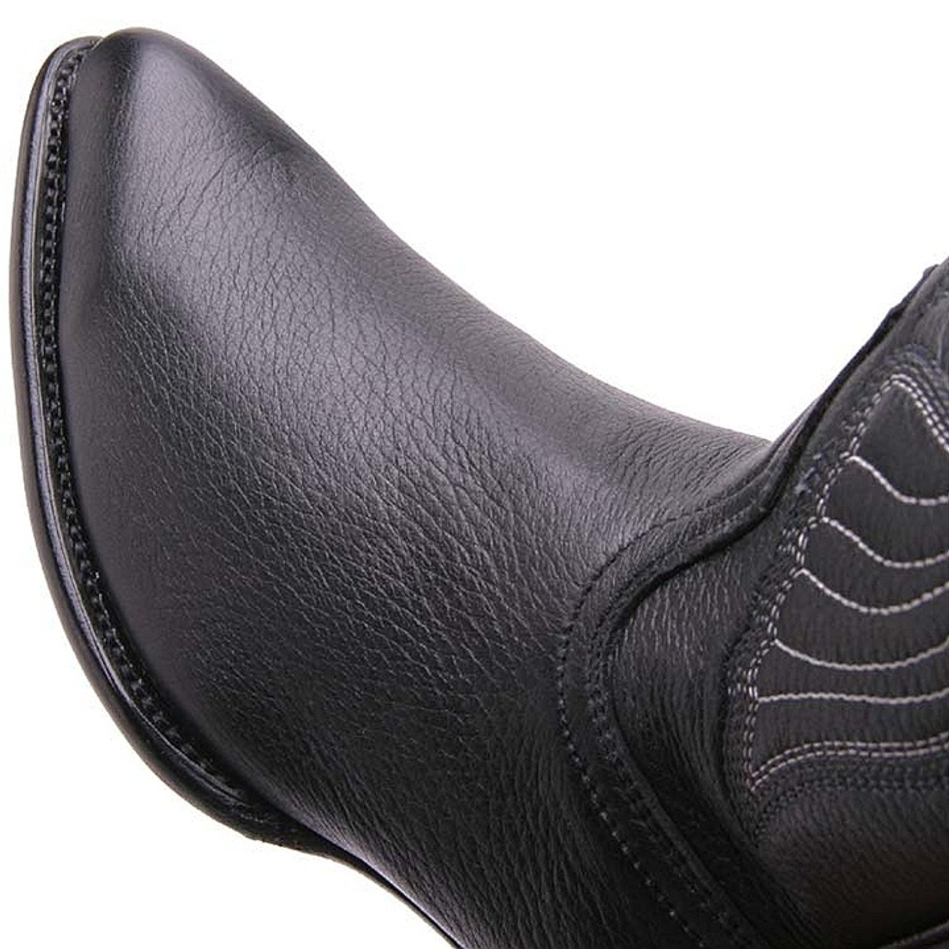Los Altos Men's Genuine Elk Skin Black J-Toe Cowboy Boots - 6