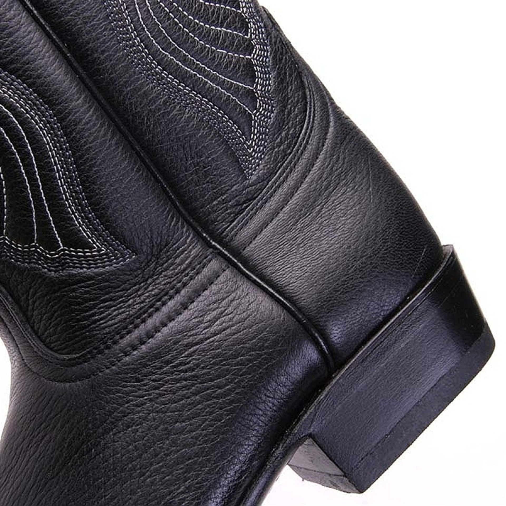 Los Altos Men's Genuine Elk Skin Black J-Toe Cowboy Boots - 6
