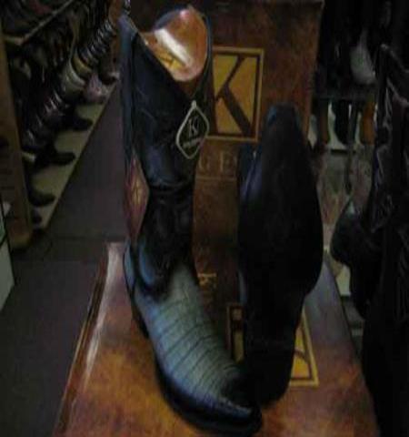 King Exotic Boots Gray Snip Toe Genuine Crocodile Western Cowboy Dress Cowboy Boot Cheap Priced For Sale Online
