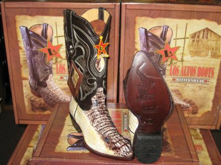 Los Altos Boots Natural Genuine Crocodile ~ World Best Alligator ~ Gator Skin Western Cowboy Dress Cowboy Boot Cheap Priced For Sale Online (D) - 6.0 Standard / D / Medium