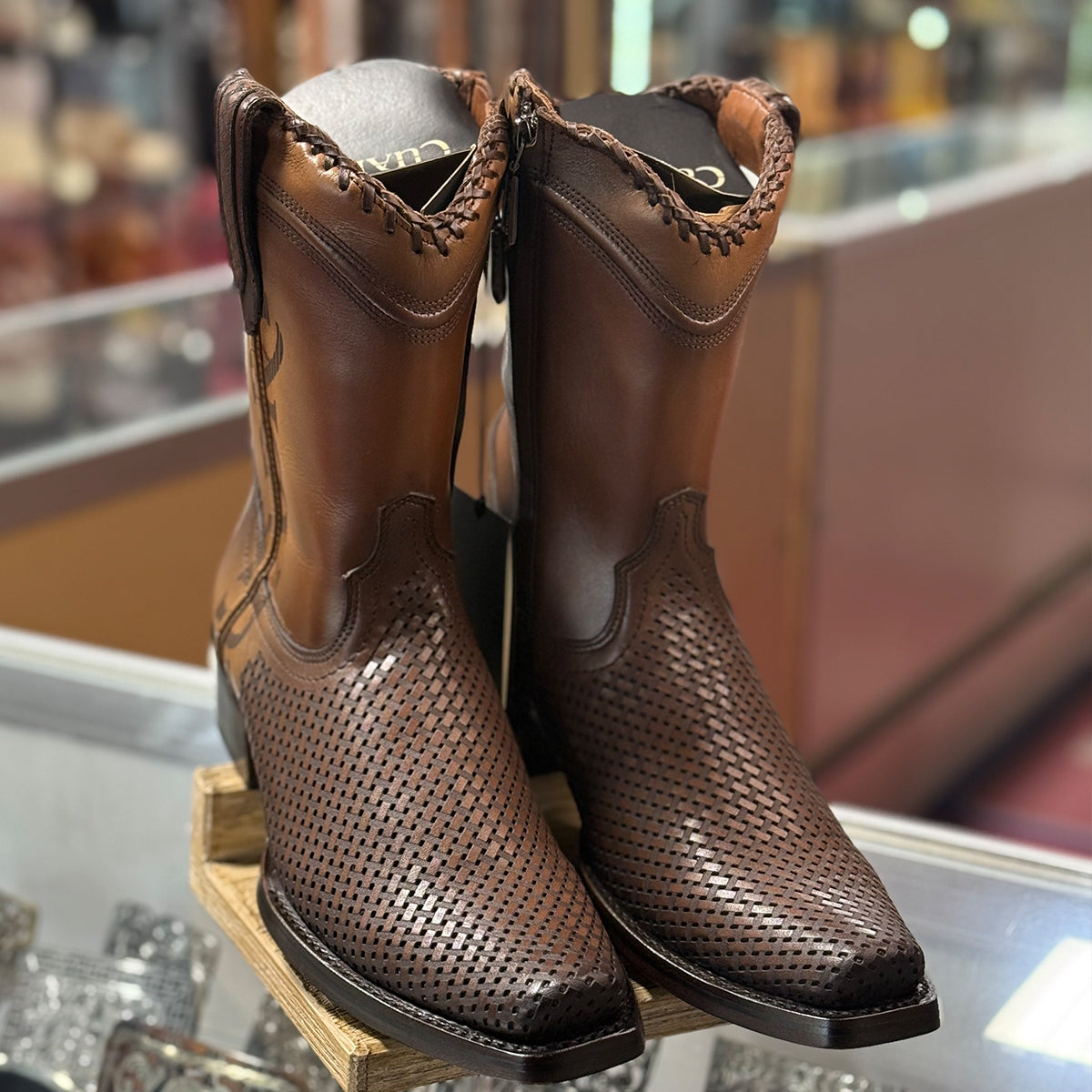 Men's Denver Woven Cowboy Boot - Brown