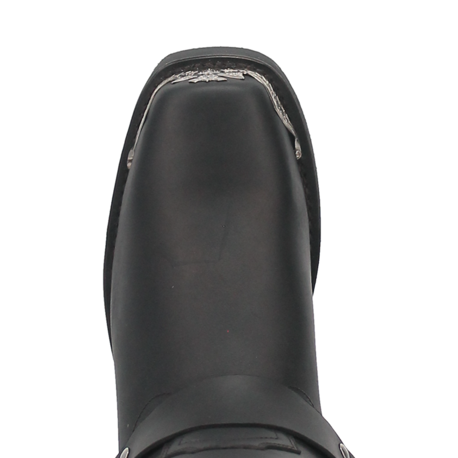 Chopper Leather Harness Biker Boot - Black