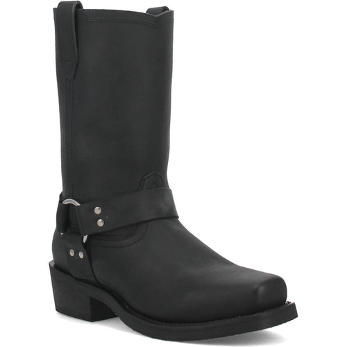 Dingo Black Oil Resistant Leather Mens Biker Boot