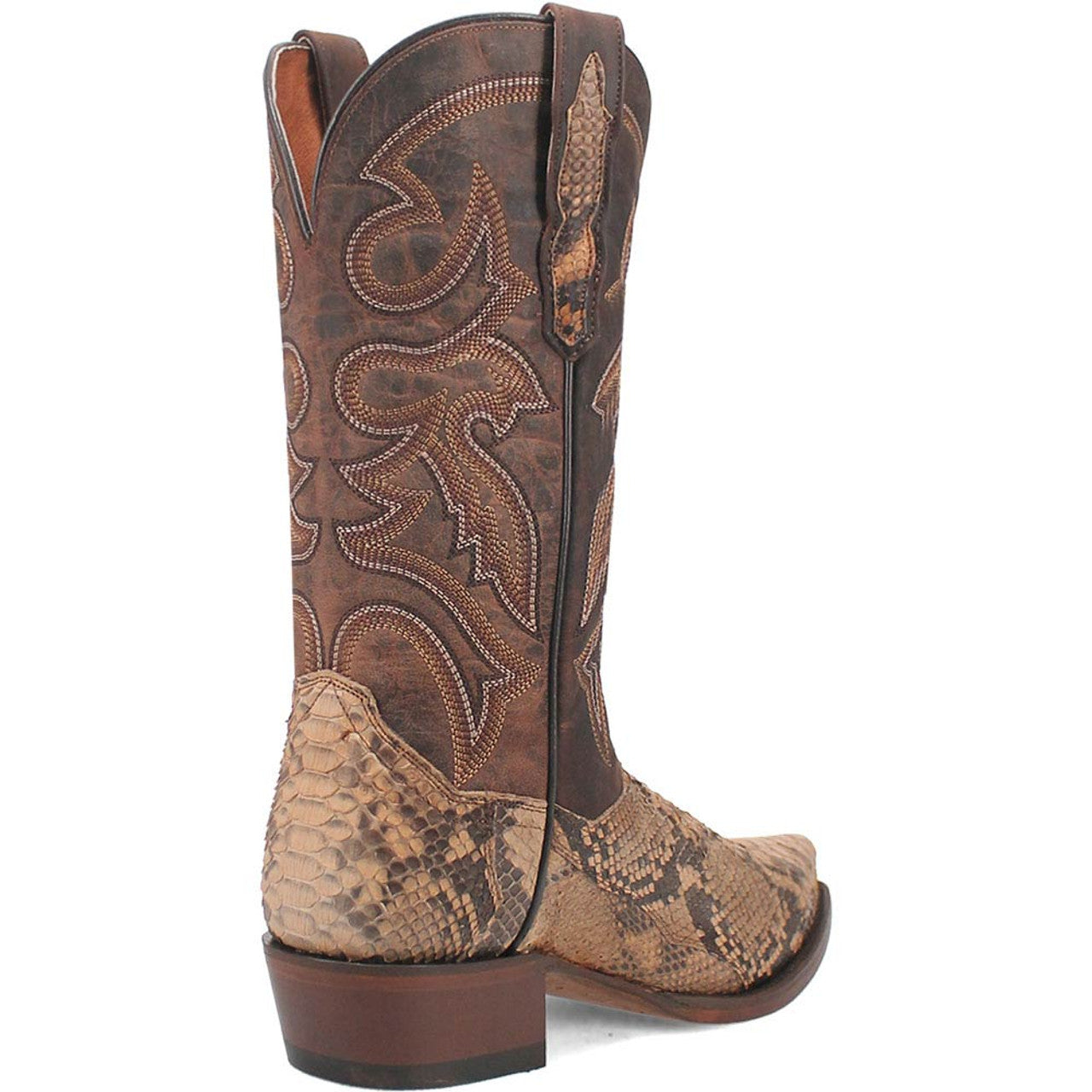 Dan Post Men's Snip Toe Western Exotic Python Skin Boots - 8D