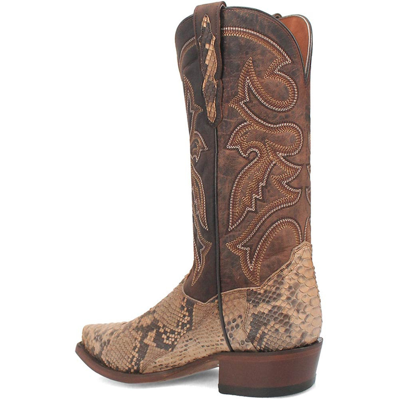 Dan Post Men's Snip Toe Western Exotic Python Skin Boots - 8D