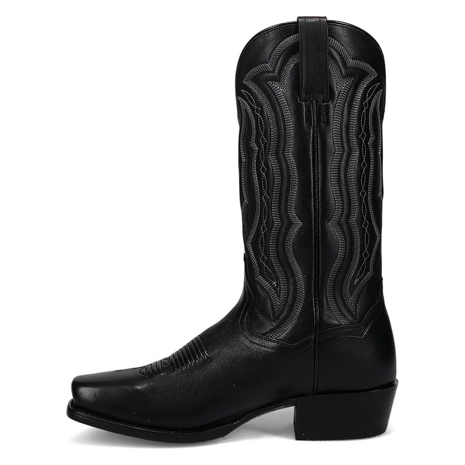 Dan Post Wade Black Leather Cowboy Boots - 8D