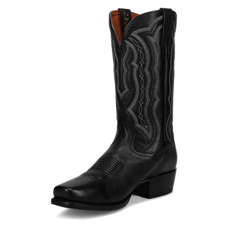 Dan Post Wade Black Leather Cowboy Boots - 8D