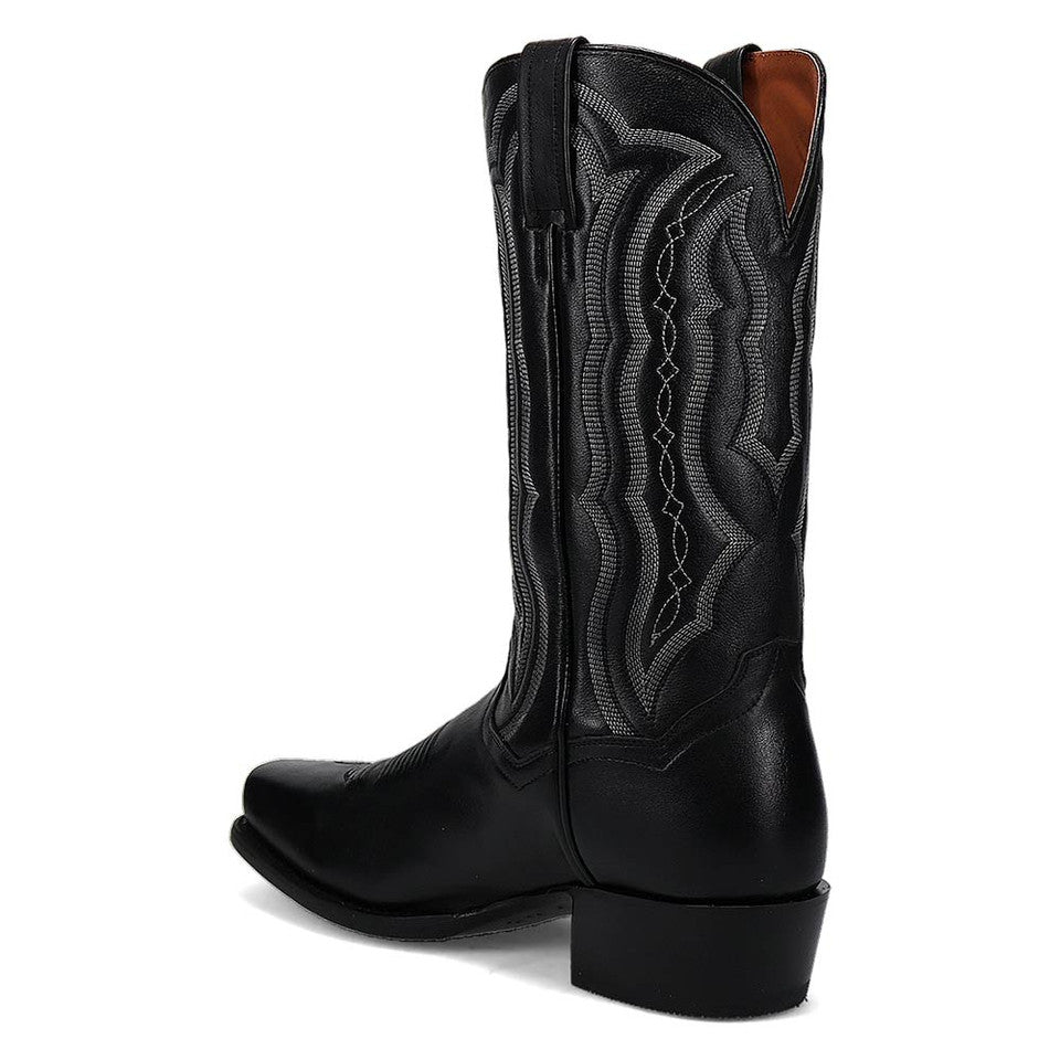 Dan Post Wade Black Leather Cowboy Boots - 8D