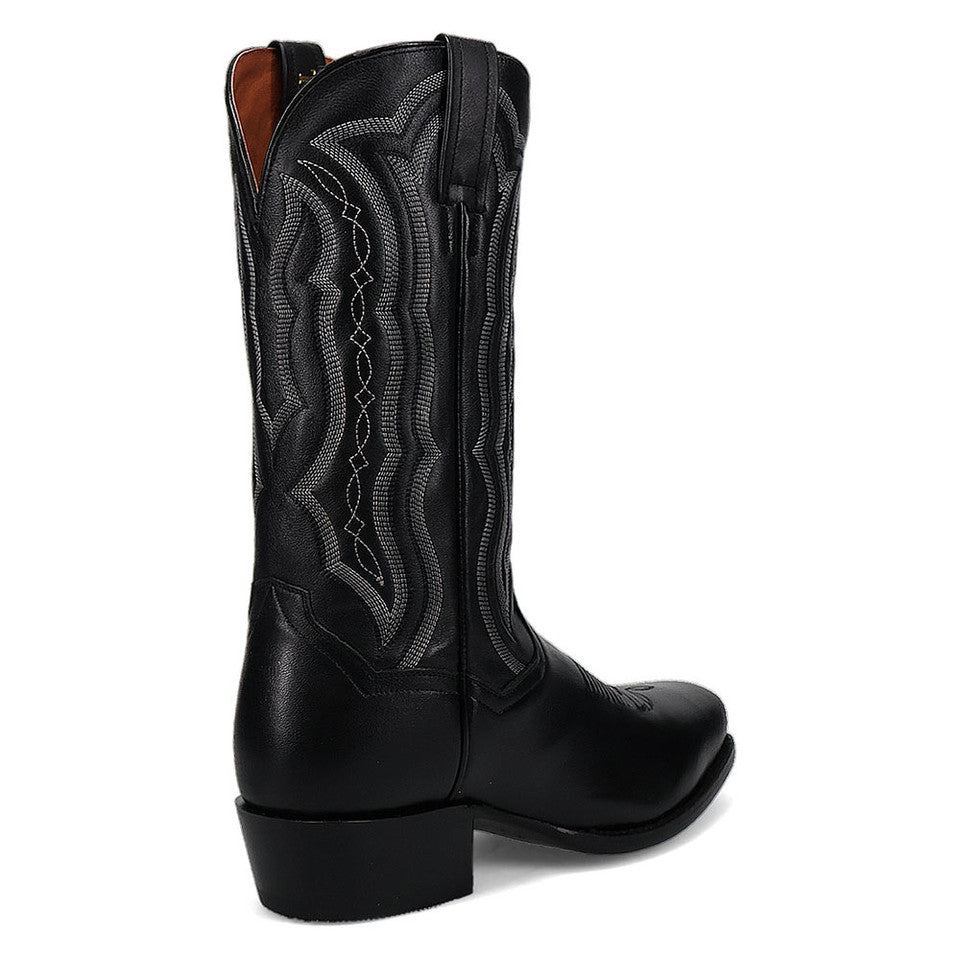 Dan Post Wade Black Leather Cowboy Boots - 8D