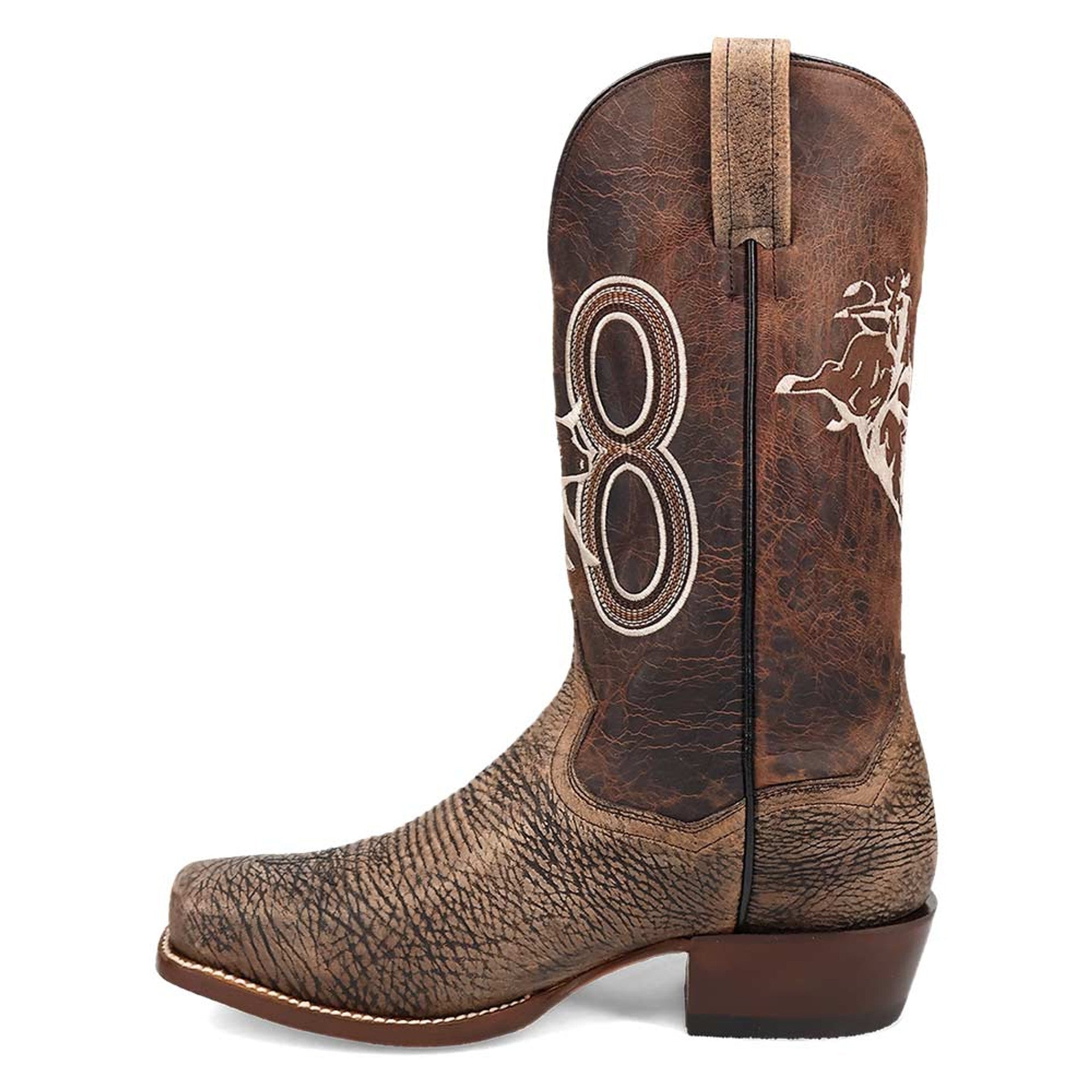Dan Post The Dirt Show Bison Leather Cowboy Boots - 8D
