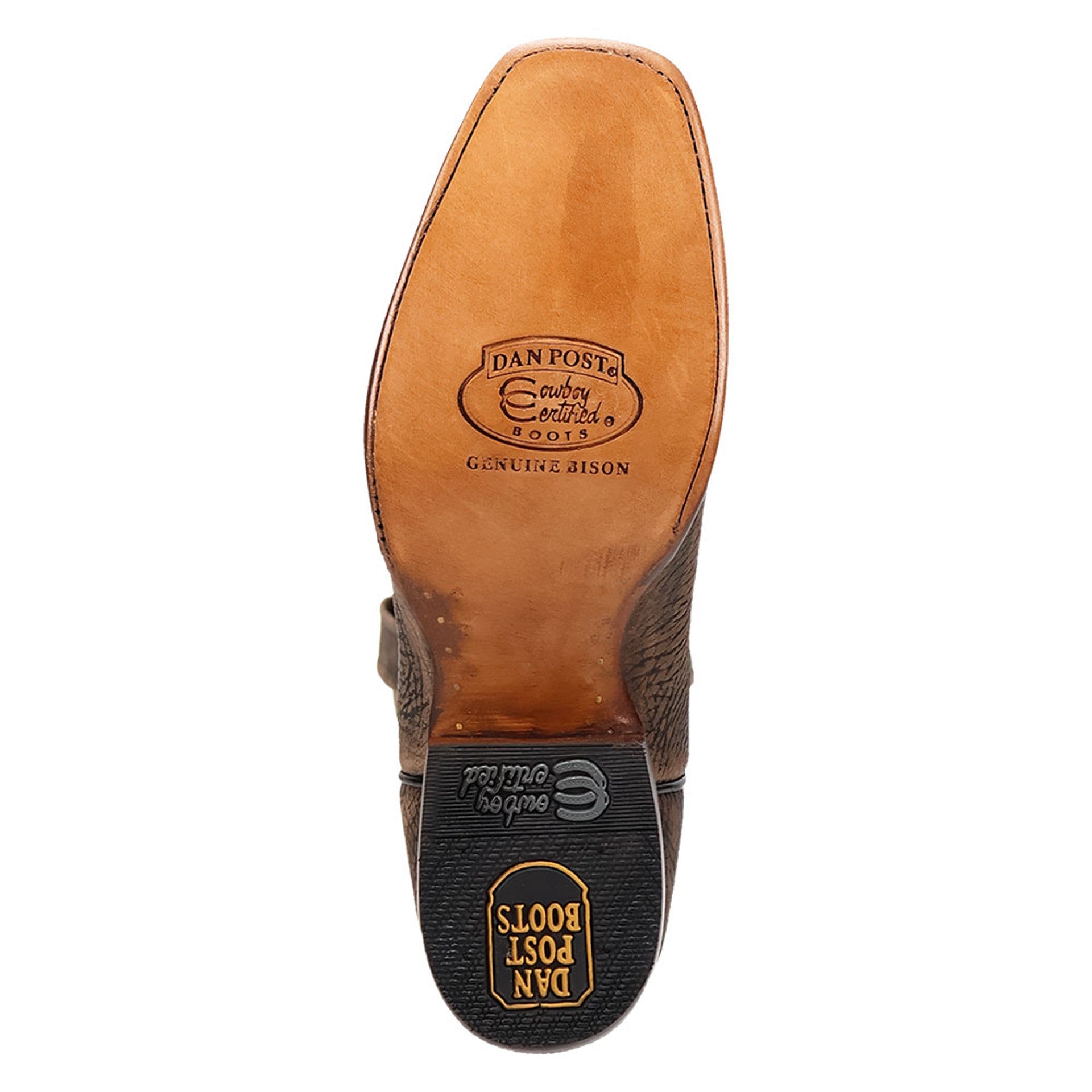 Dan Post The Dirt Show Bison Leather Cowboy Boots - 8D