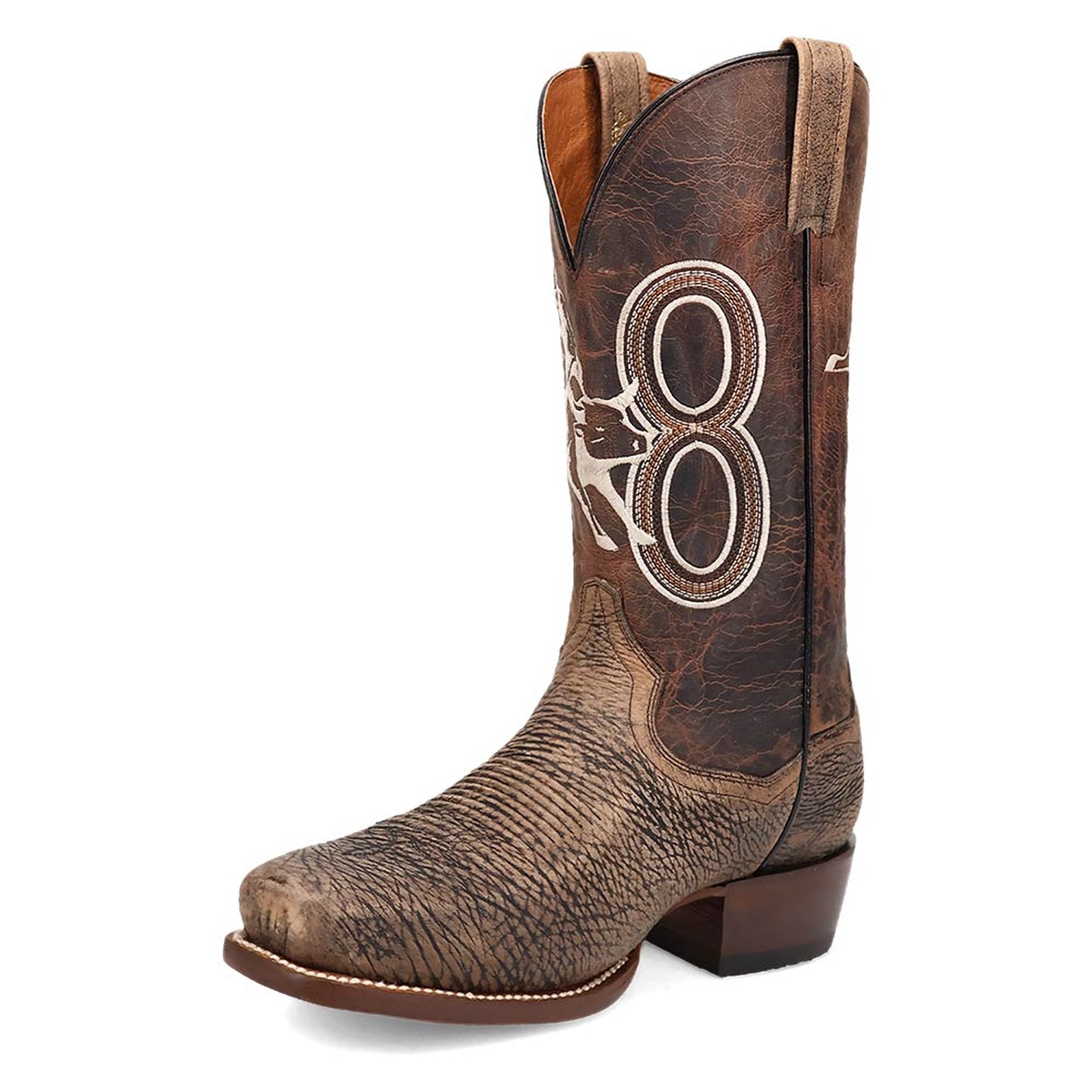 Dan Post The Dirt Show Bison Leather Cowboy Boots - 8D