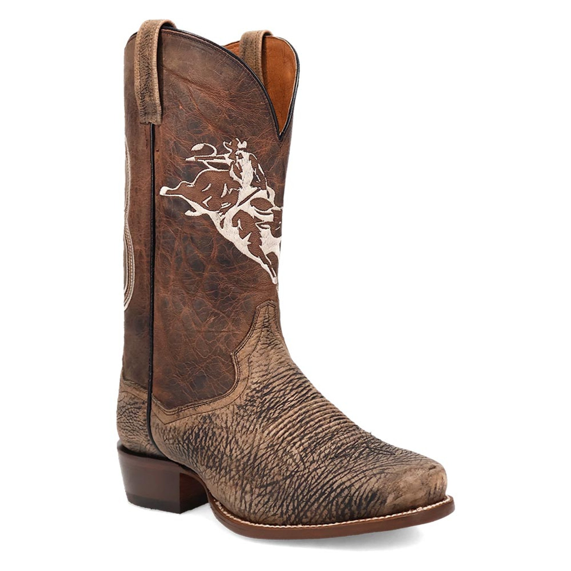 Dan Post The Dirt Show Bison Leather Cowboy Boots - 8D