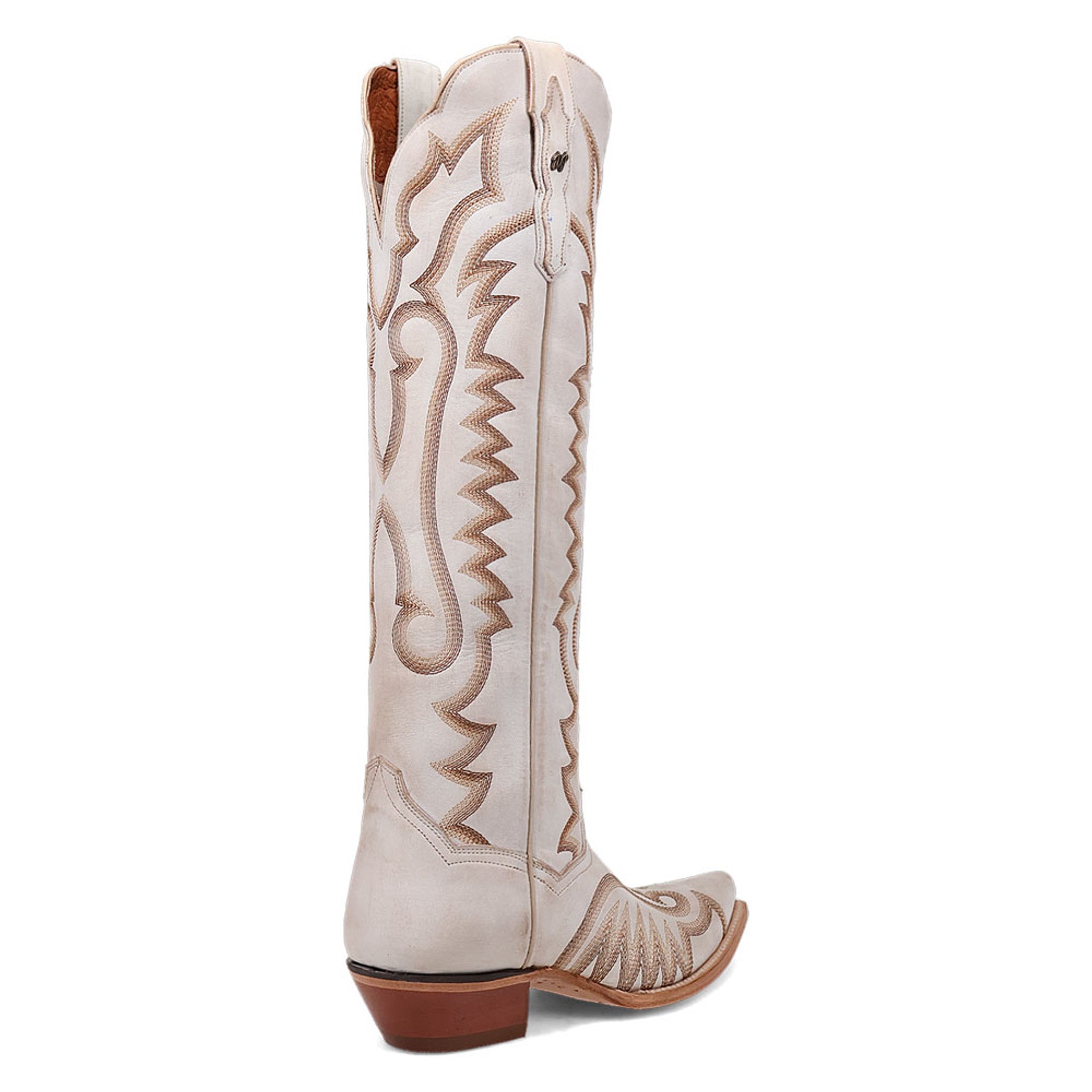 Dan Post Women's Western White Josie Tall Snip Toe Boots - 7M