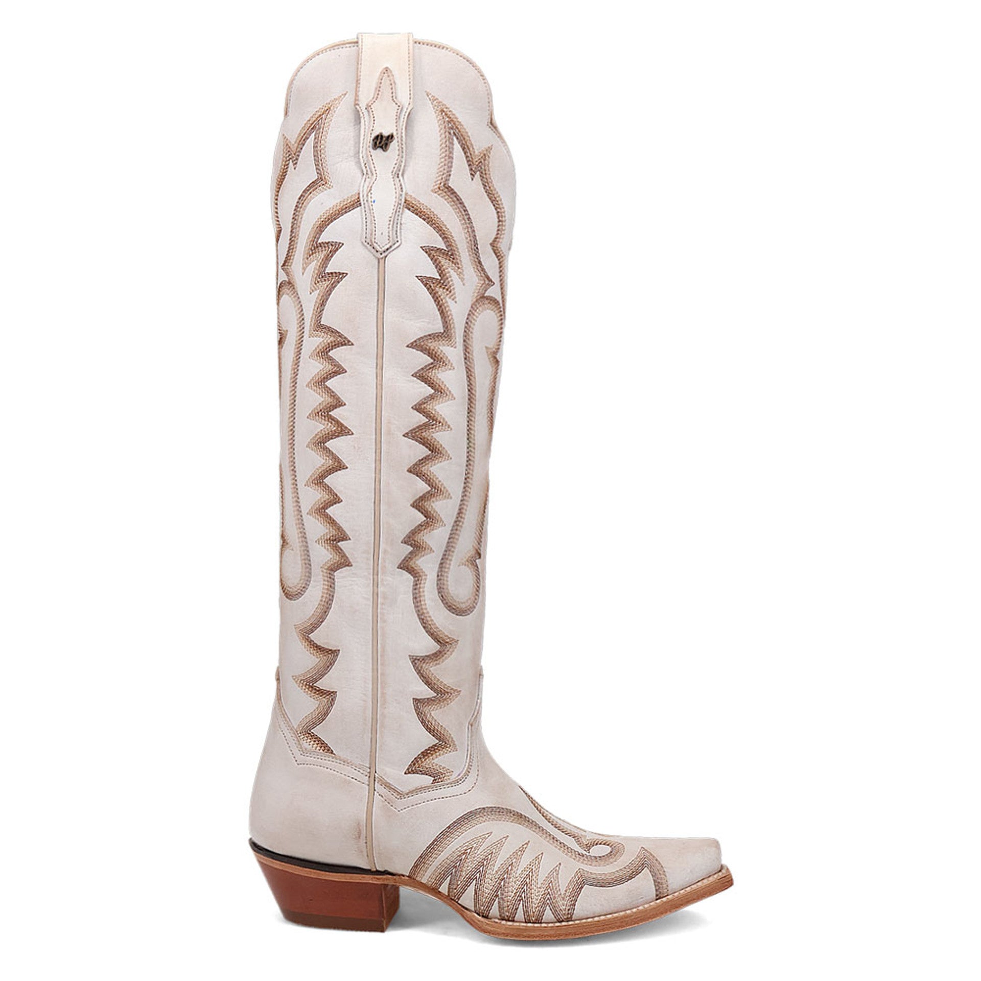 Dan Post Women's Western White Josie Tall Snip Toe Boots - 7M