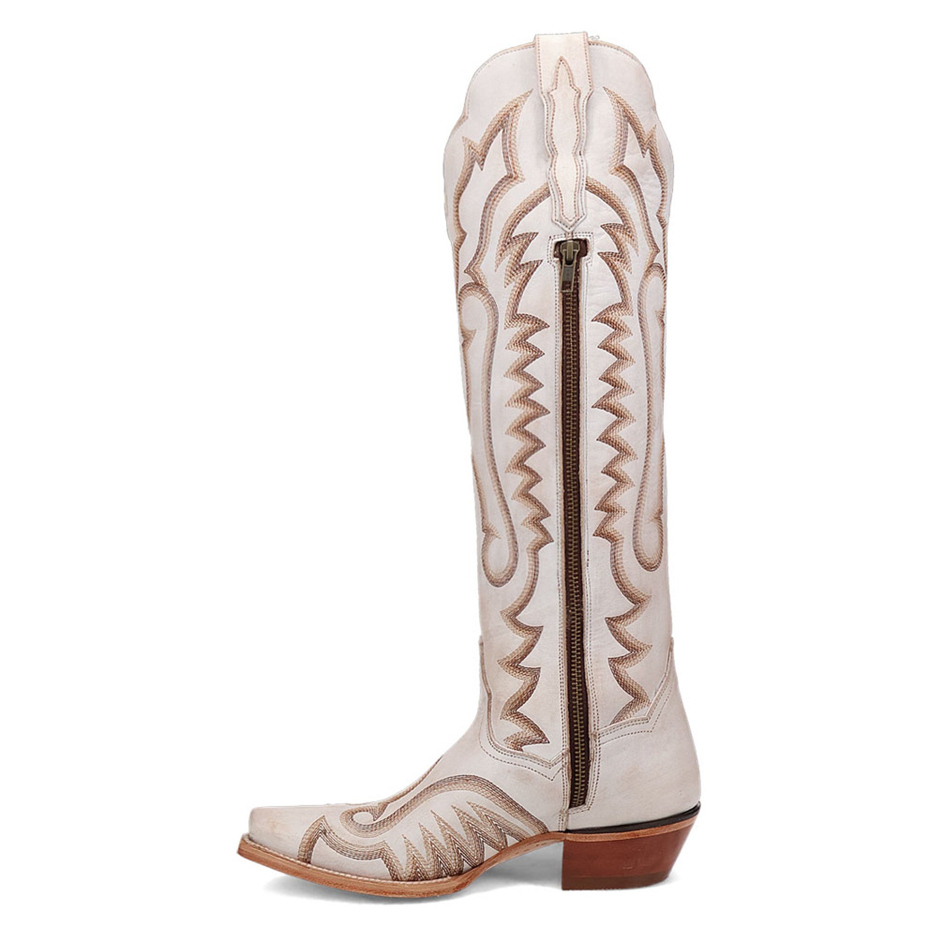 Dan Post Women's Western White Josie Tall Snip Toe Boots - 7M