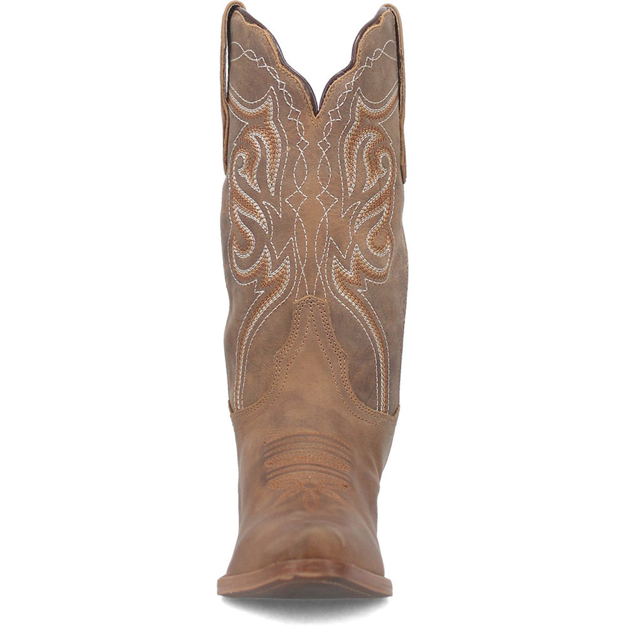 Dan Post Women's Square Toe Tan/Denim Ellie Leather Boots - 7M