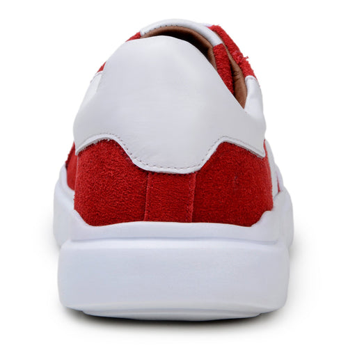Belvedere Olivier - Red & White Genuine Ostrich Shoe