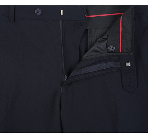 Cheap priced Suit- Mens Basic Two Button Classic Fit Dark Navy Suit With Optional Vest