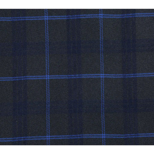 Cheap priced Suit - Mens Classic Fit Two Button Dark Blue Wide Suit Windowpane Plaid