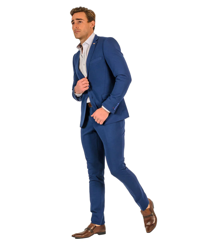 Stretch Fabric - Slim Fitted Suit - "Navy" Light Weight Suit - "Style #"