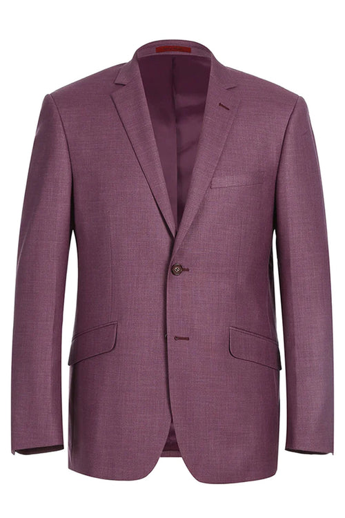 "Burgundy Berry Mauve Men's Slim Fit Two Button Suit"
