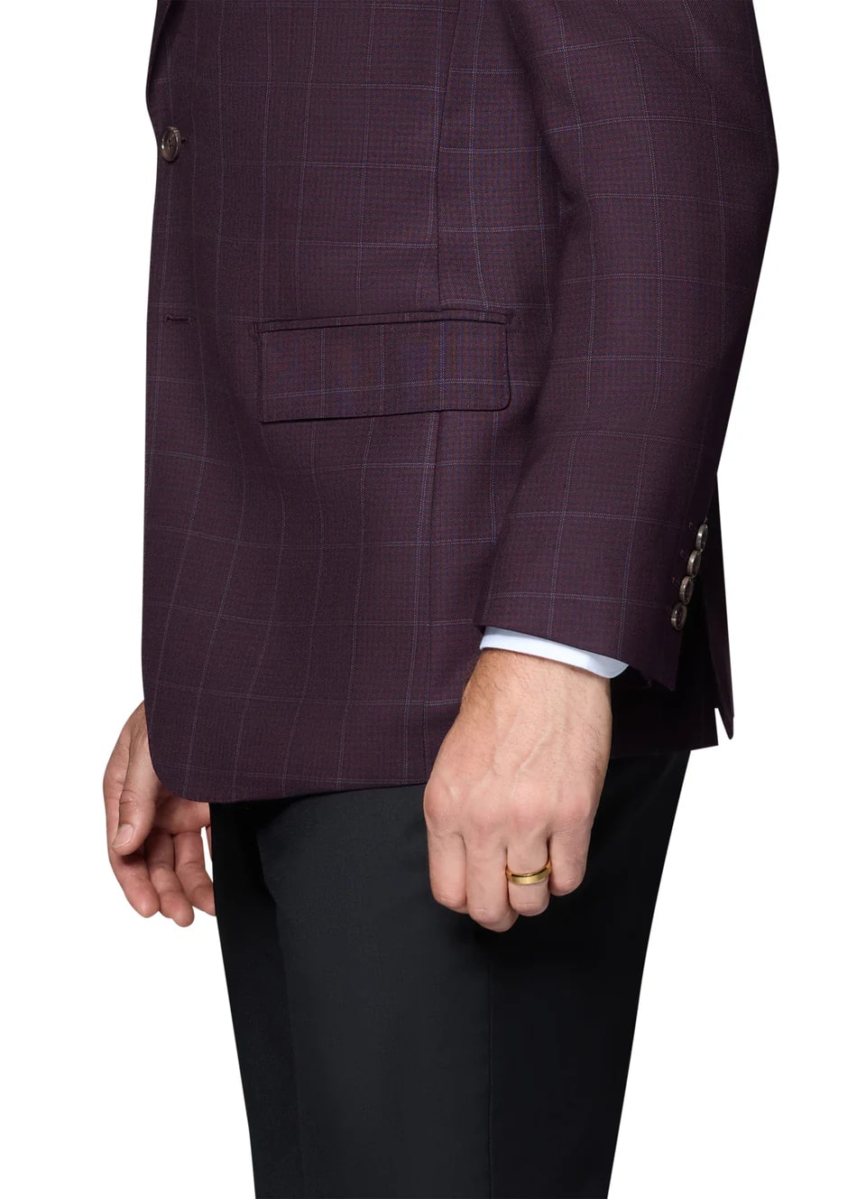 Egg Plant Modern Fit Wool Sport Coat - 62 Regular