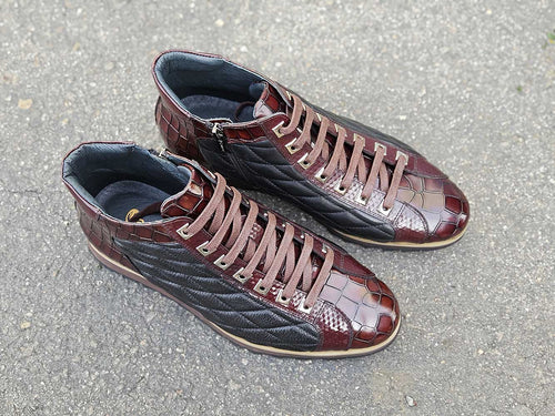 Carrucci Embossed Alligator High Top
