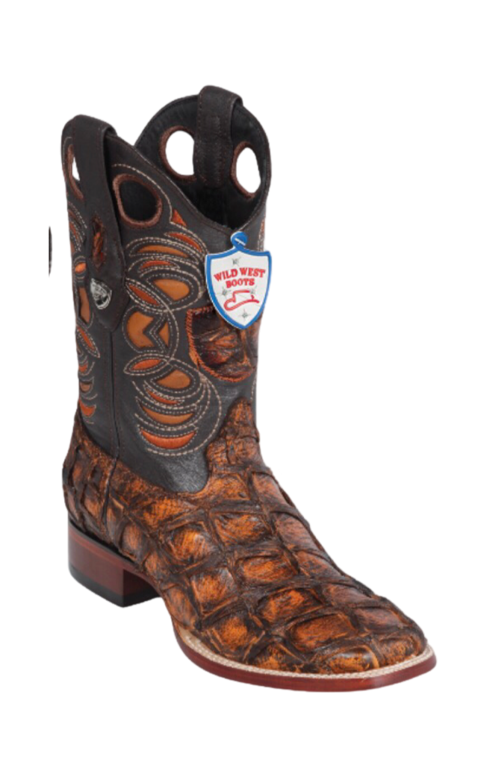 Bota de Pirarucu Original Horma Punta Cuadrada Wild West - 6