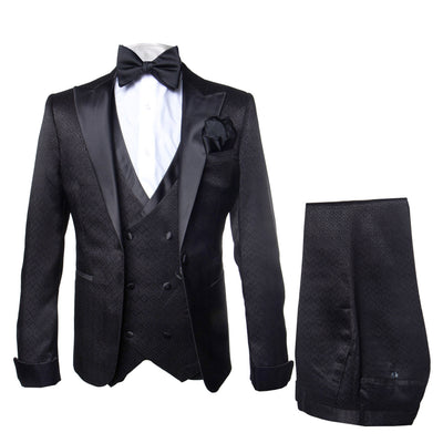 Modern Mens Black Suit- Rossi Man Ford Slim Fit Design | RM1912