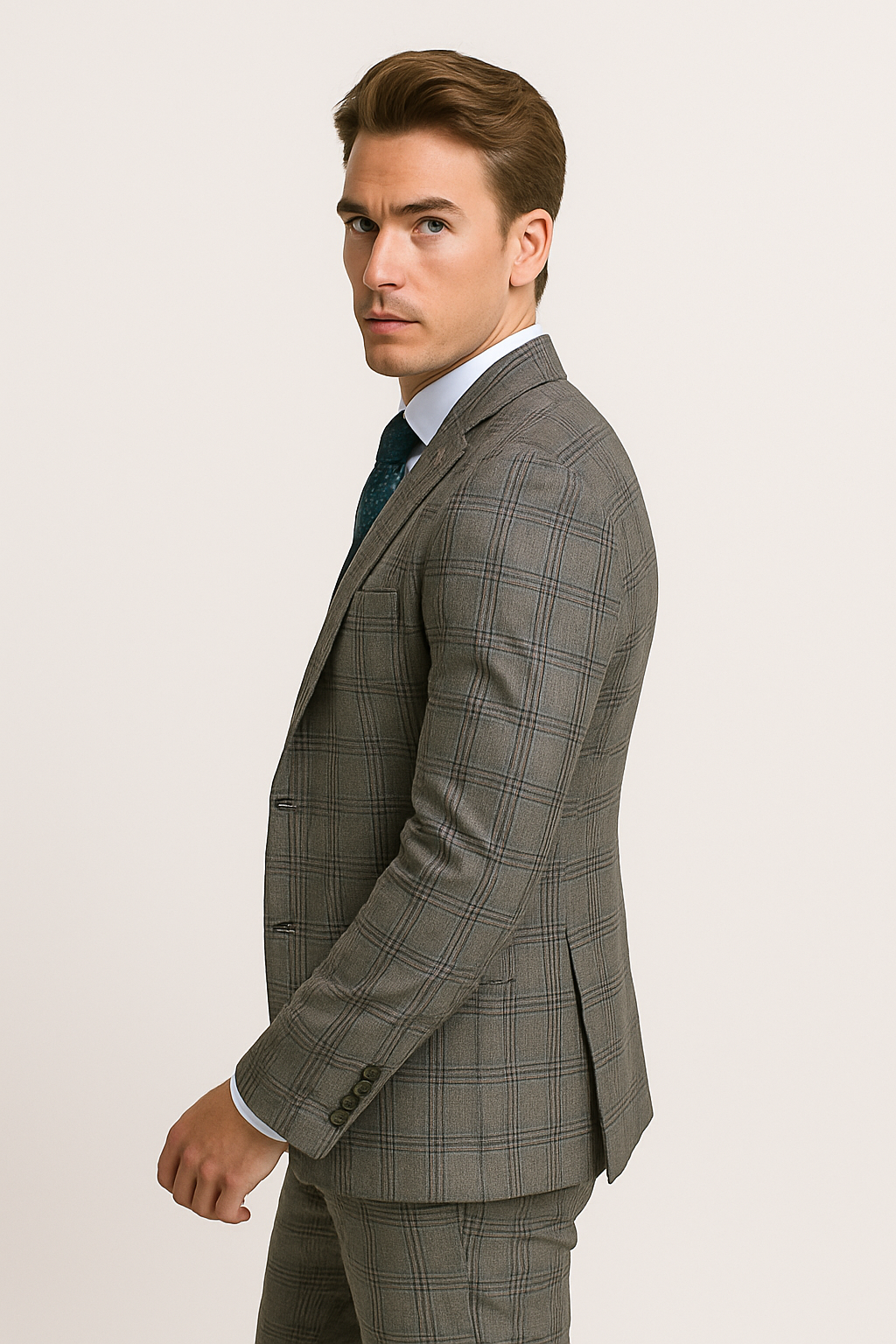Rossiman Suits For Sale - Mens Designer Suit - Fashion Suits - Fancy Grey Suits - 38 Short Jacket+32 Waist Adjustable 28to34)(Height: 5 4 to5 7 )(Neck 15-16.5)S-M)