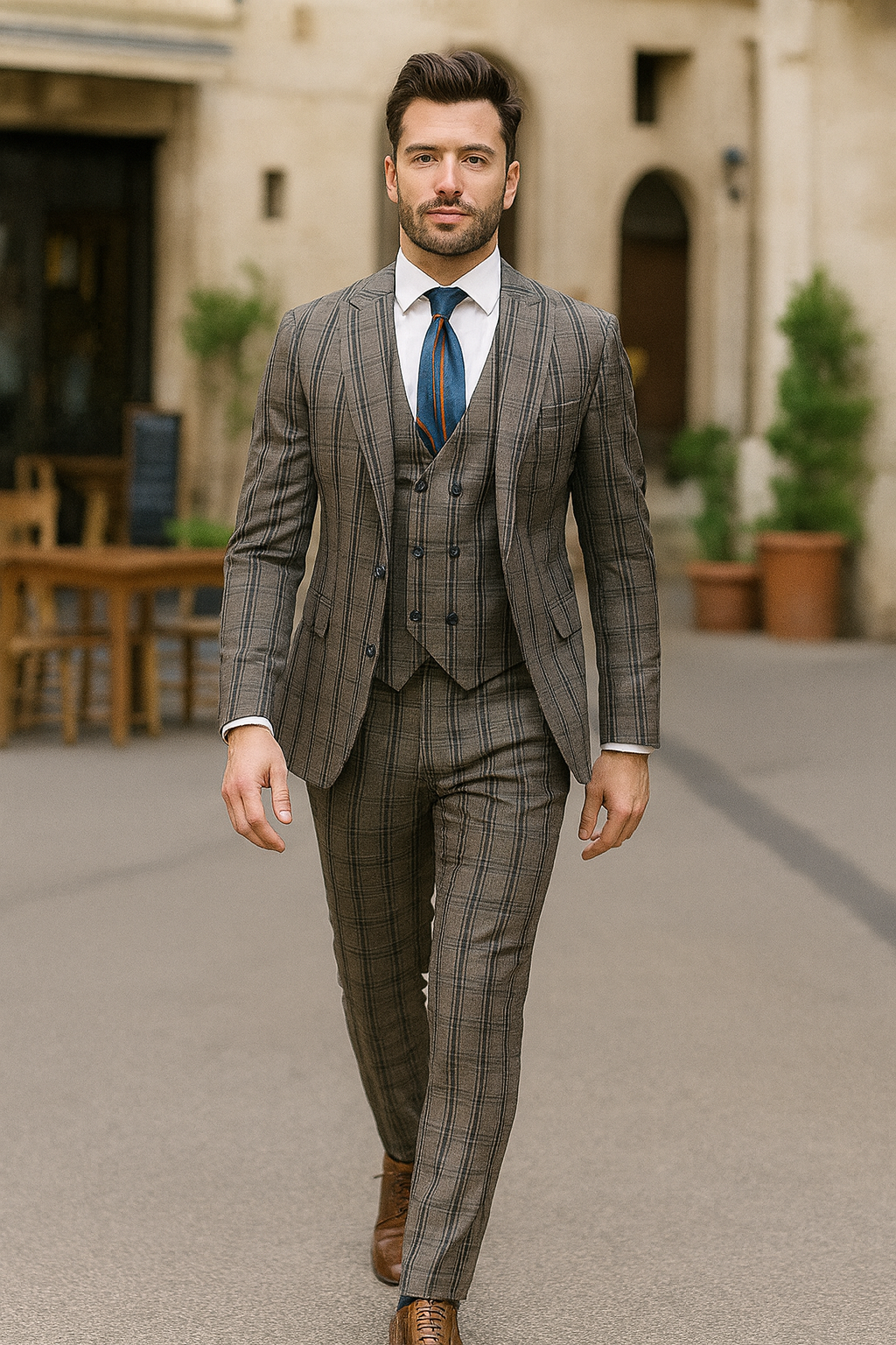 Rossiman Suits For Sale - Mens Designer Suit - Fashion Suits - Fancy Grey Suits - 38 Short Jacket+32 Waist Adjustable 28to34)(Height: 5 4 to5 7 )(Neck 15-16.5)S-M)