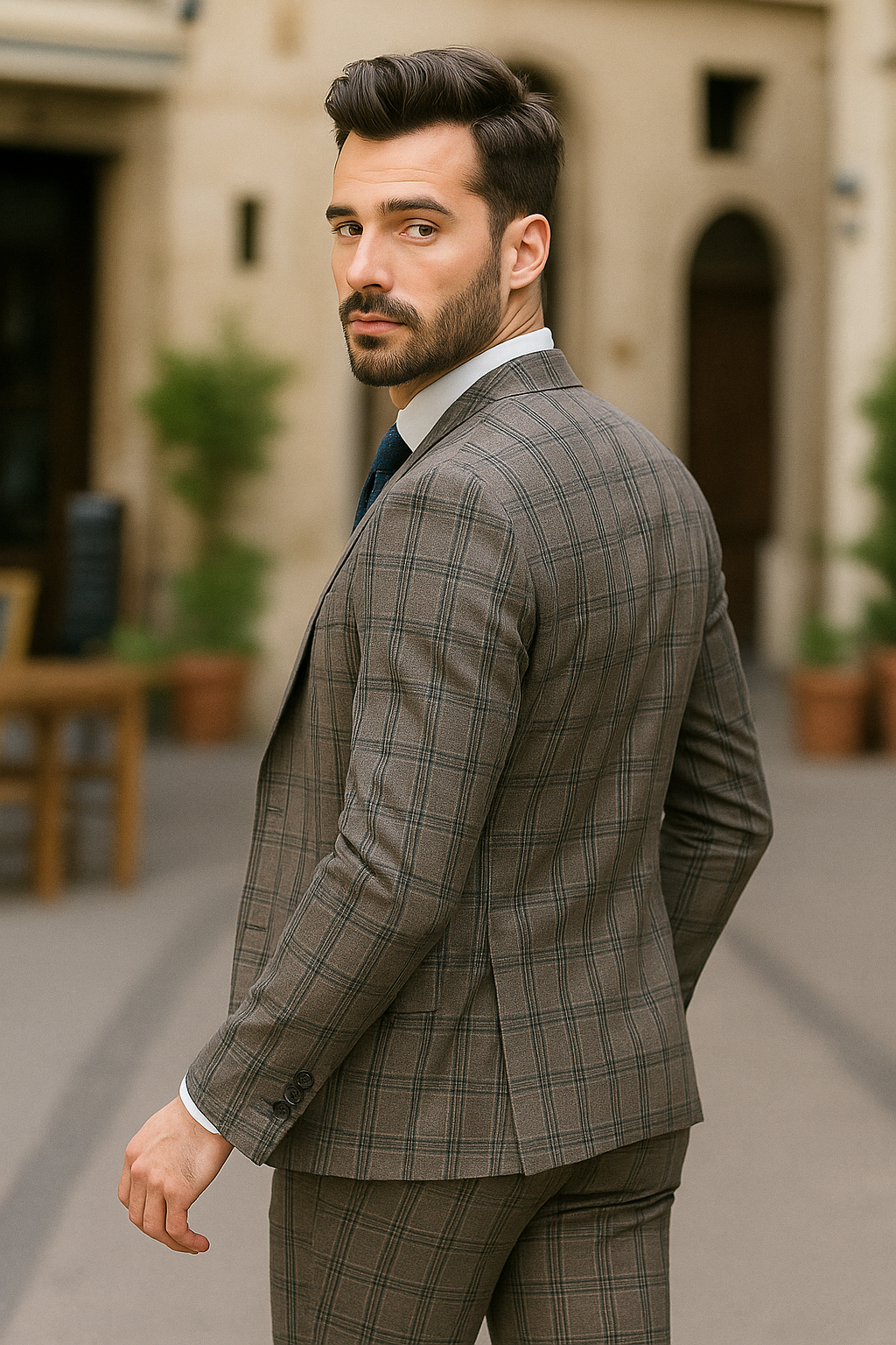Rossiman Suits For Sale - Mens Designer Suit - Fashion Suits - Fancy Grey Suits - 38 Short Jacket+32 Waist Adjustable 28to34)(Height: 5 4 to5 7 )(Neck 15-16.5)S-M)