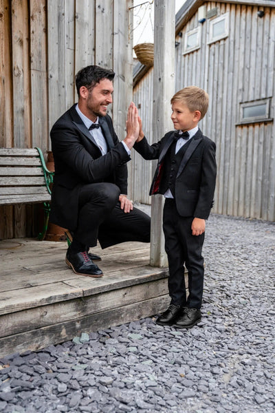Father Son Matching Suit Party & Wedding Wear Black Tuxedos