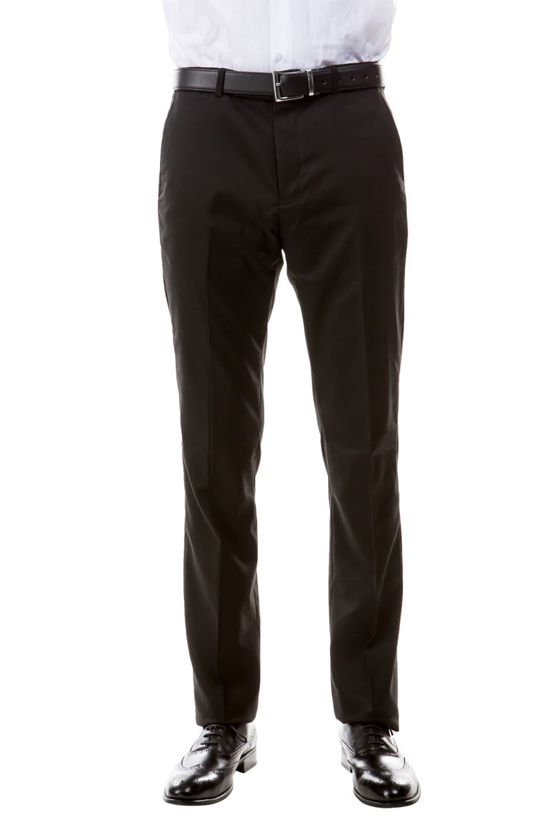 "Designer Wool Suit Separate Pants for Men in Black"